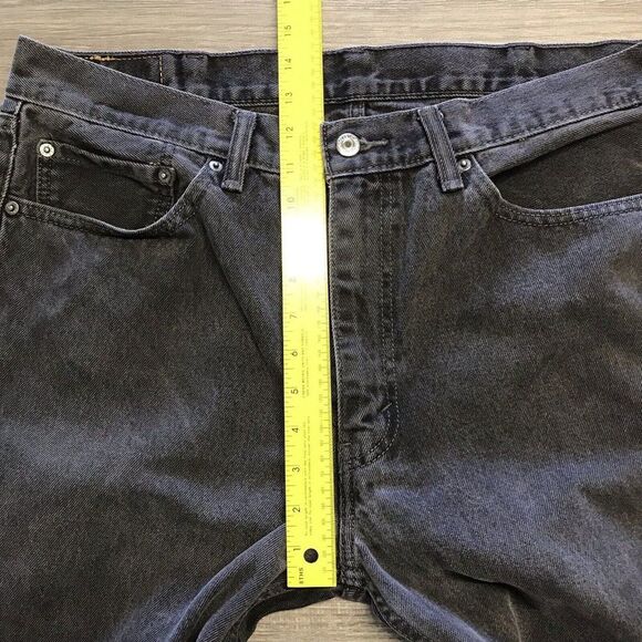 Levis 505 Mens Denim Black Classic Straight Leg Reg Jeans Size 38x32 **See Size - Picture 8 of 12